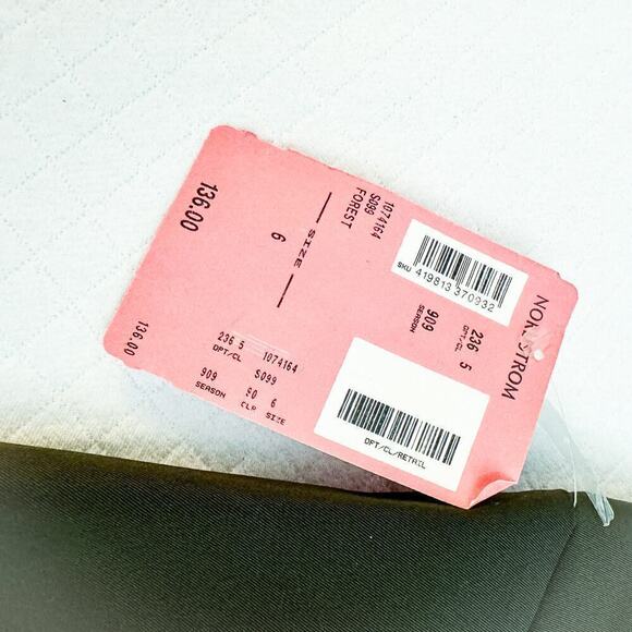 Kasada Forest Green Pencil Skirt Back Split Size 6 NWT - Picture 5 of 6